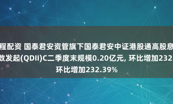 工程配资 国泰君安资管旗下国泰君安中证港股通高股息投资指数发起(QDII)C二季度末规模0.20亿元, 环比增加232.39%